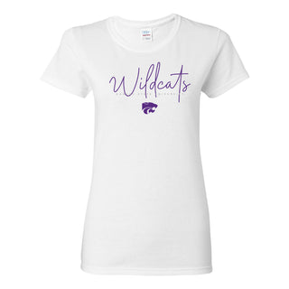 Kansas State Thin Script Women's T-Shirt - White