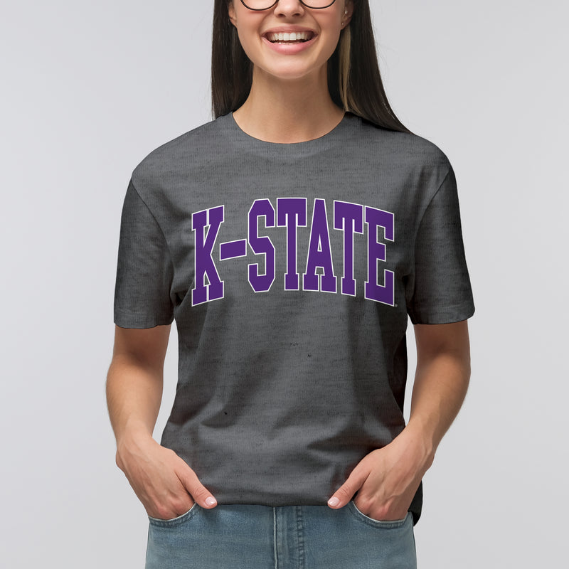 Kansas State Wildcats Mega Arch T-Shirt - Graphite Heather