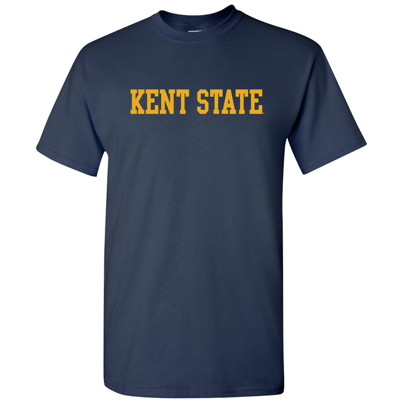 Kent State University Golden Flashes Basic Block Short Sleeve T Shirt - Navy