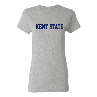 Kent State Golden Flashes Basic Block Women's T Shirt - Sport Grey