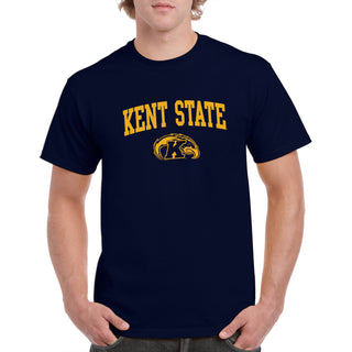 Kent State University Golden Flashes Arch Logo Short Sleeve T Shirt - Navy