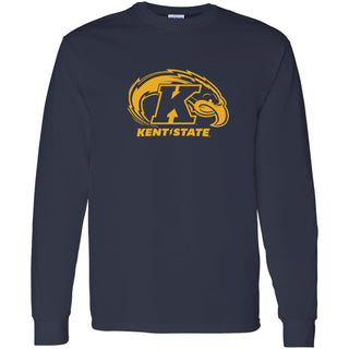 Kent State University Golden Flashes Primary Logo Long Sleeve  T-Shirt - Navy