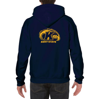 Kent State University Golden Flashes Front Back Print Heavy Blend Hoodie - Navy