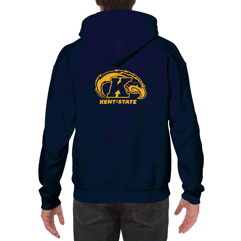 Kent State University Golden Flashes Front Back Print Heavy Blend Hoodie - Navy