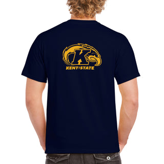 Kent State University Golden Flashes Front Back Print Short Sleeve T Shirt - Navy