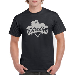 Kansas Buffalo Arch T-Shirt - Black