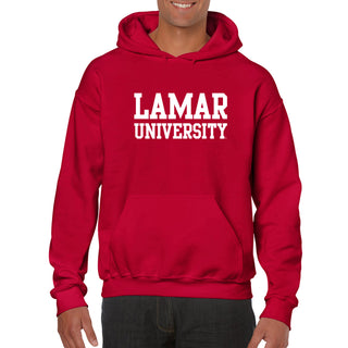 Lamar University Cardinals Basic Block Hoodie - Red