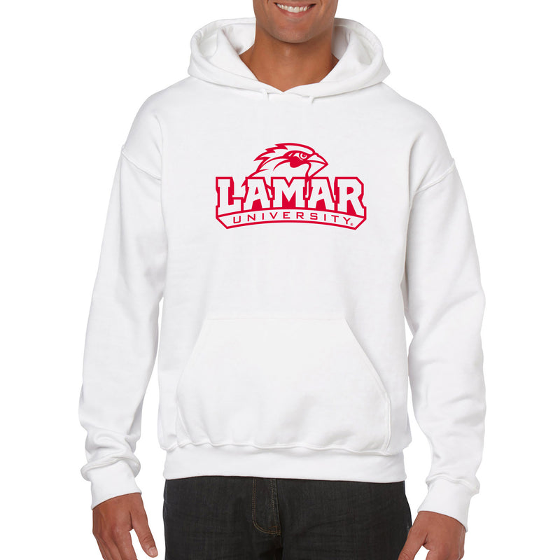 Lamar University Cardinals Arch Logo Hoodie - White