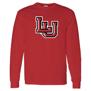 Lamar University Cardinals Primary Logo Long Sleeve T Shirt - Red