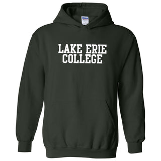 Lake Erie College Storm Basic Block Heavy Blend Hoodie - Forest