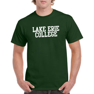 Lake Erie College Storm Basic Block Short Sleeve T Shirt - Forest