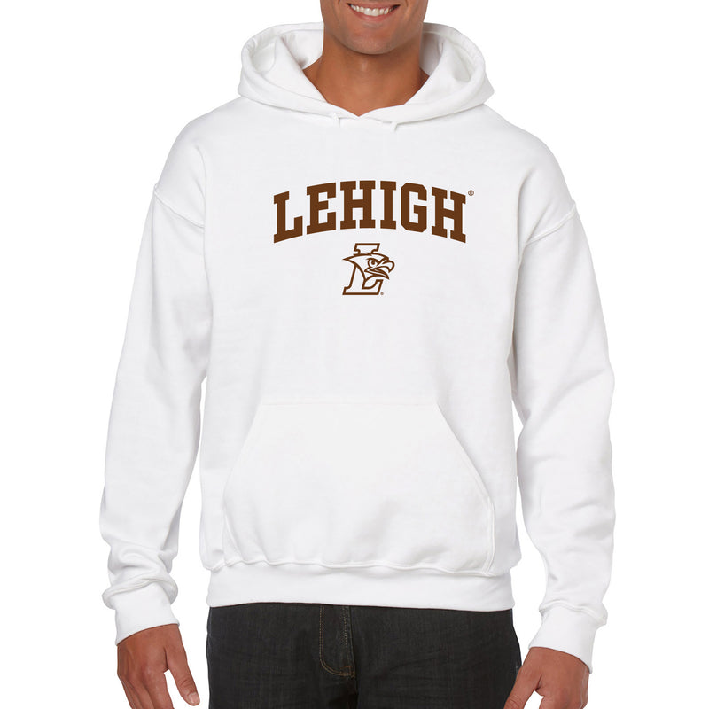 Lehigh University Mountain Hawks Arch Logo Hoodie - White