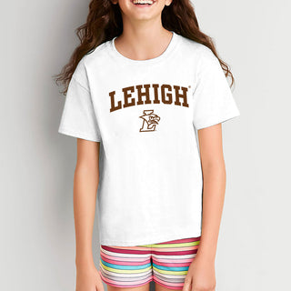 Lehigh University Mountain Hawks Arch Logo Youth T-Shirt - White