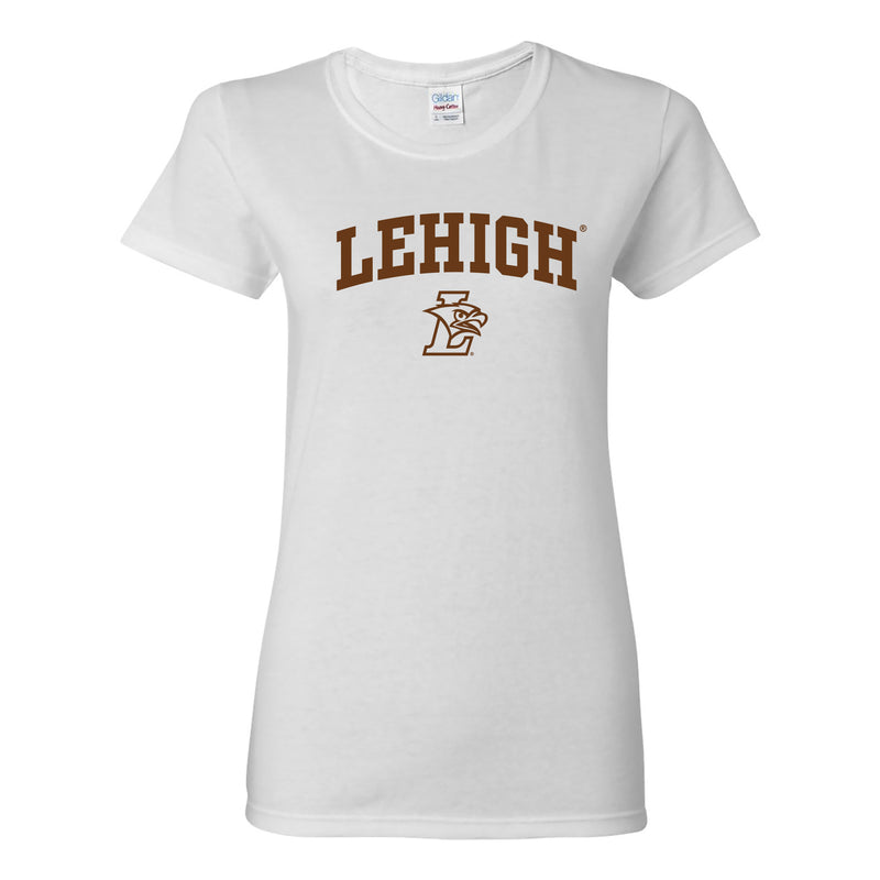 Lehigh University Mountain Hawks Arch Logo Womens T-Shirt - White