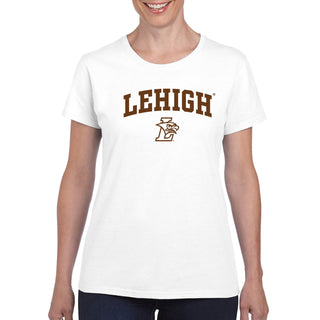 Lehigh University Mountain Hawks Arch Logo Women's T-Shirt - White