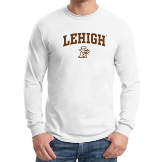 Lehigh University Mountain Hawks Arch Logo Long Sleeve T-Shirt - White