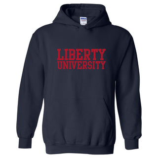 Liberty University Flames Basic Block Hoodie - Navy