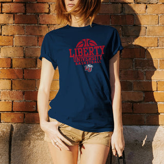 Liberty University Flames Basketball Hype T Shirt - Navy