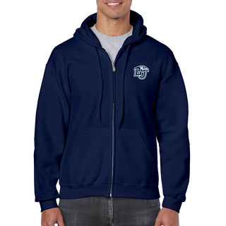 Liberty University Flames Primary Logo Full Zip Hoodie - Navy