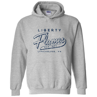 Liberty University Flames Road Trip Heavy Blend Hoodie - Sport Grey