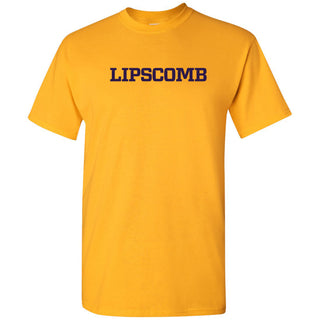 Lipscomb University Bisons Basic Block Short Sleeve T Shirt - Gold