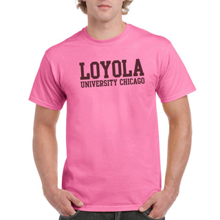 Loyola University Chicago Ramblers Basic Block Short Sleeve T-Shirt - Azalea