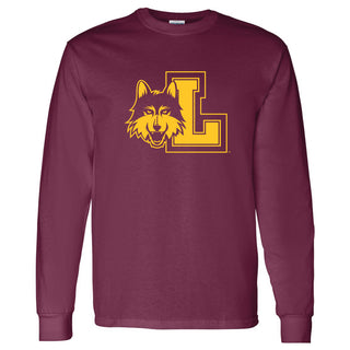 Loyola University Chicago Rambler Logo Long Sleeve T Shirt - Maroon