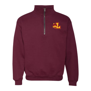 Loyola University Chicago Rambler Left Chest Logo Quarter Zip - Maroon