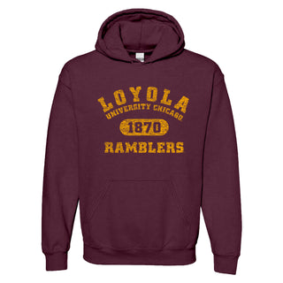 Loyola University Chicago Ramblers Athletic Arch Hoodie - Maroon