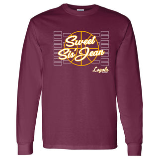 Loyola Chicago Ramblers Sweet Sis Jean Cotton Long Sleeve T Shirt - Maroon