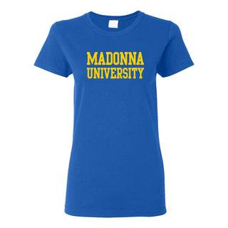 Madonna University Crusaders Basic Block Women's T-Shirt - Royal