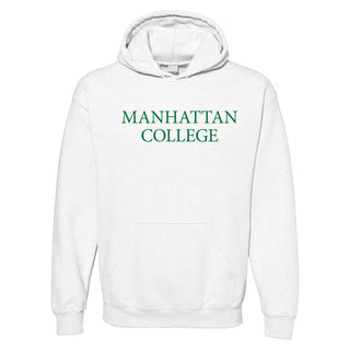 Manhattan College Jaspers Basic Block Hoodie - White