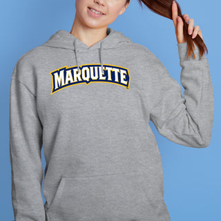 Marquette University Golden Eagles Institutional Logo Hoodie - Sport Grey