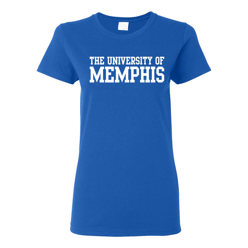 Memphis Tigers Basic Block Womens T-Shirt - Royal