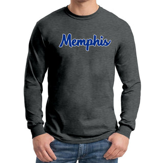 Memphis Tigers Basic Script Long Sleeve - Dark Heather