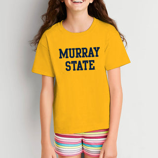 Murray State University Racers Basic Block Youth Short Sleeve T Shirt - Gold