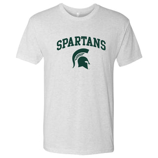 Michigan State University Spartans Arch Logo Next Level Short Sleeve Shirt - Heather White