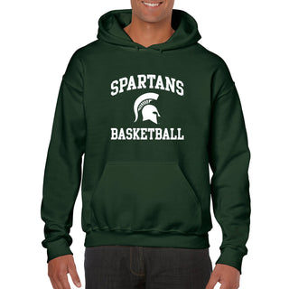 Michigan State University Spartans Arch Logo Basketball Hoodie - Forest