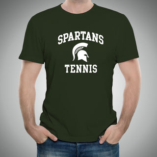 Michigan State University Spartans Arch Logo Tennis Short Sleeve T Shirt - Forest