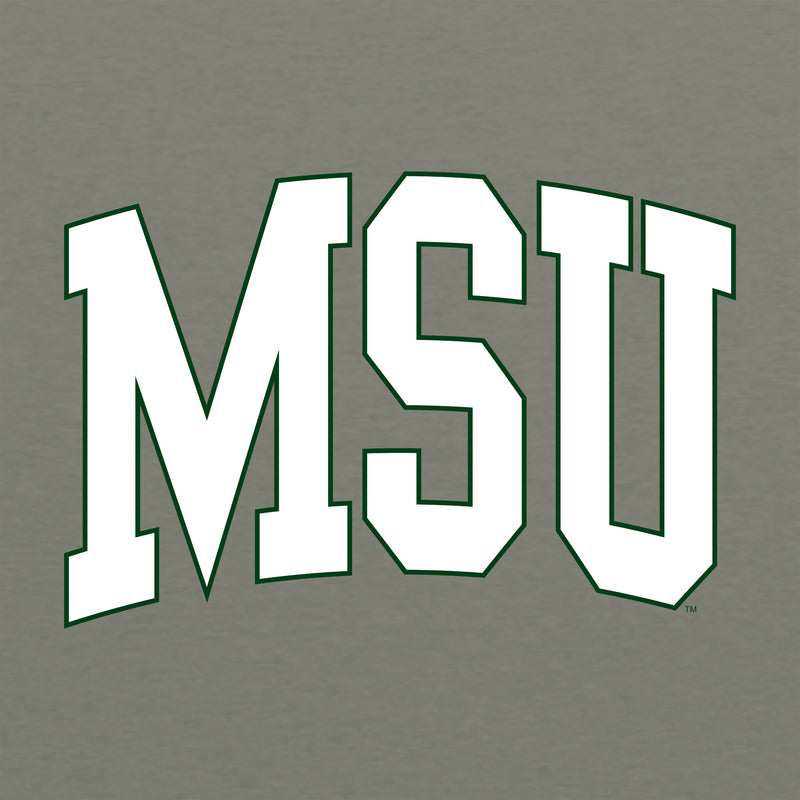 Michigan State University Spartans Mega Arch T-Shirt - Heather Military