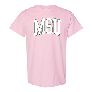 Michigan State University Spartans Mega Arch T-Shirt - Light Pink