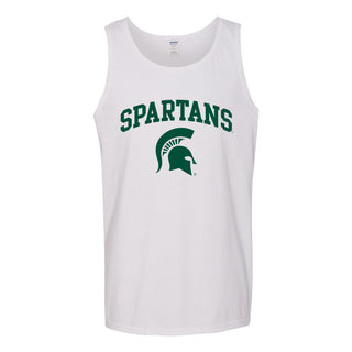 Michigan State University Spartans Arch Logo Tank Top - White