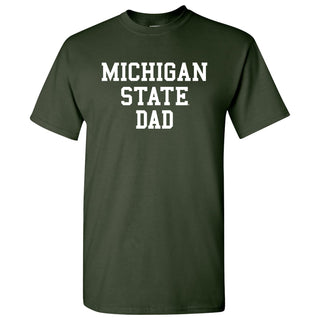 Michigan State University Spartans Basic Block Dad Next Level Short Sleeve T Shirt - Forest Green