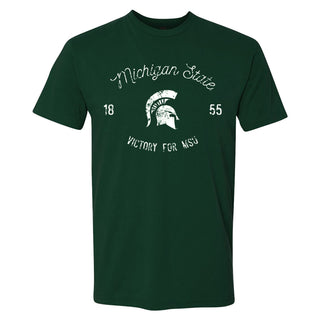 Michigan State University Spartans Vintage Script Next Level Short Sleeve - Forest