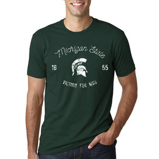 Michigan State University Spartans Vintage Script Next Level Short Sleeve - Forest