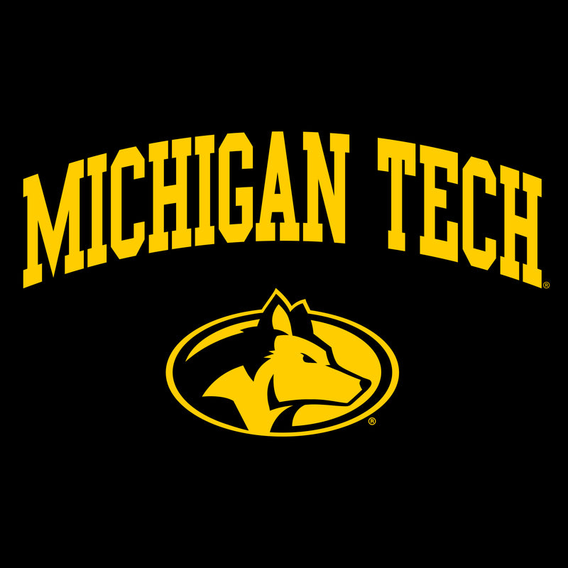 Michigan Technological University Huskies Arch Logo Cotton Hoodie - Black