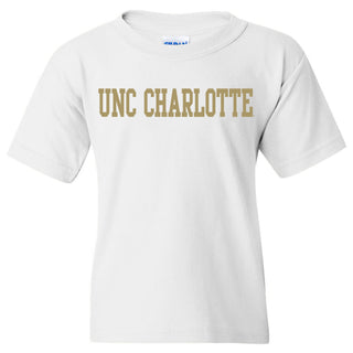 UNC Charlotte Forty-Niners Basic Block Youth Short Sleeve T Shirt - White