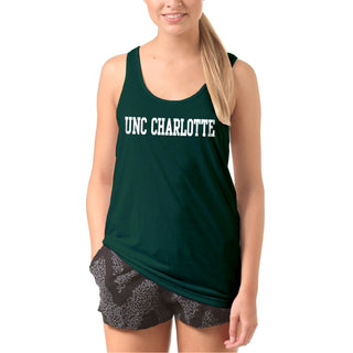 UNC Charlotte Forty-Niners Basic Block Tank Top - Forest