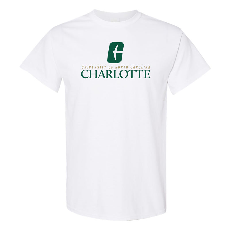 UNC Charlotte Forty-Niners Institutional Logo Short Sleeve T Shirt - White