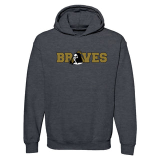 UNC Pembroke Braves Wordmark Hoodie - Dark Heather